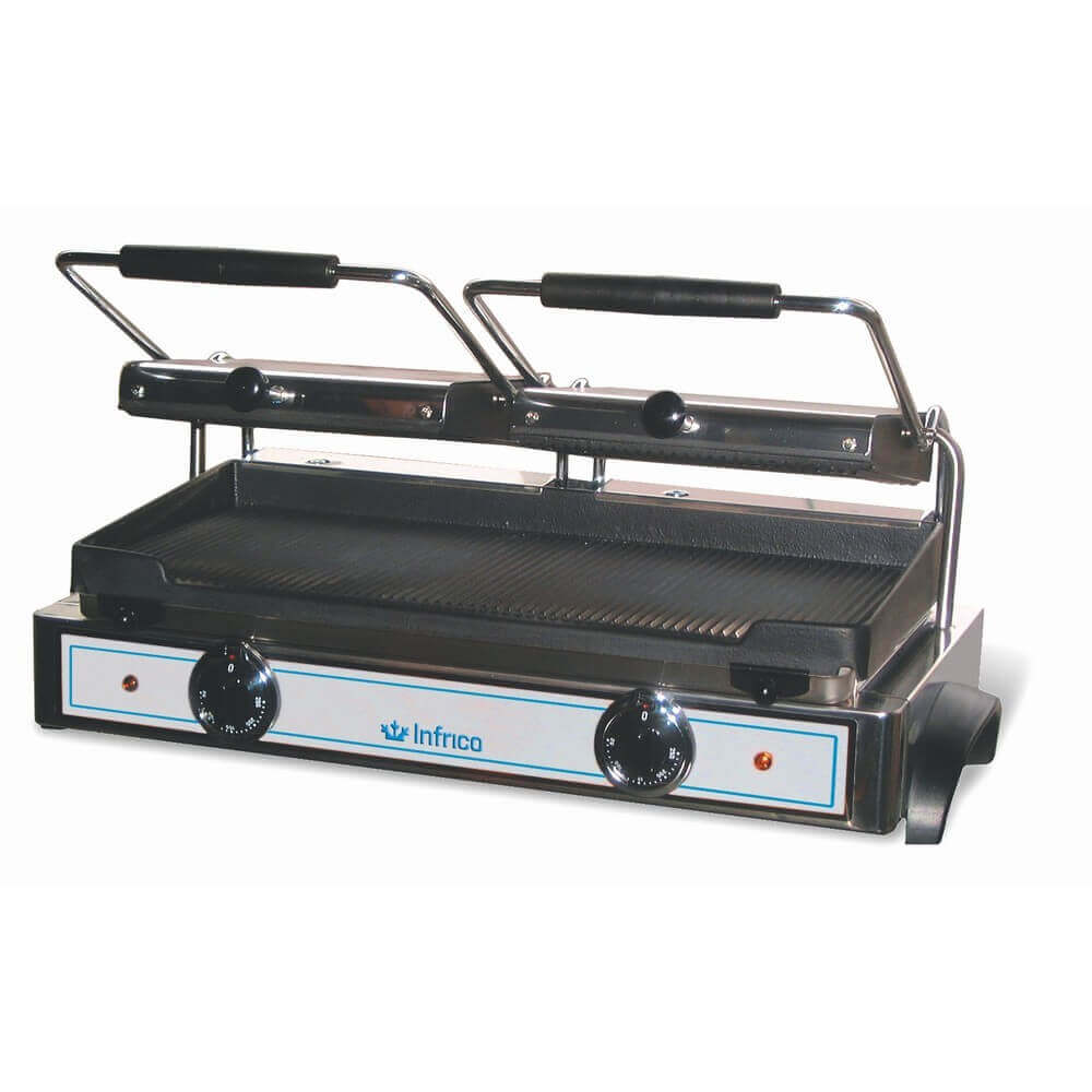 Grill eléctrico doble placa acanalada y lisa INFRICO GR82L - FrigeriaHosteleria.com