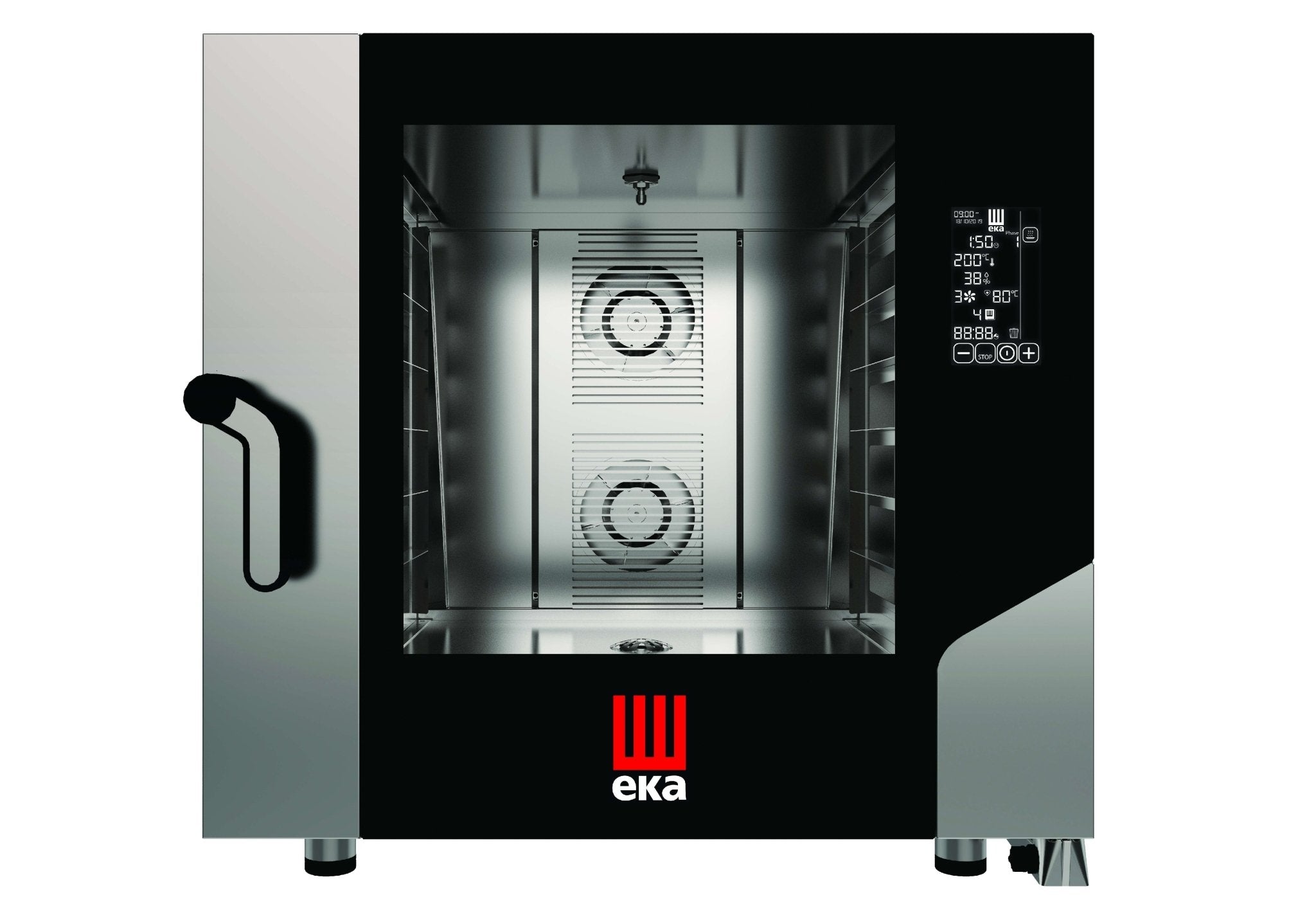 Horno eléctrico 6 bandejas GN2/1 EKA MILLENIAL BLACK MASK MKF621BM - FrigeriaHosteleria.com