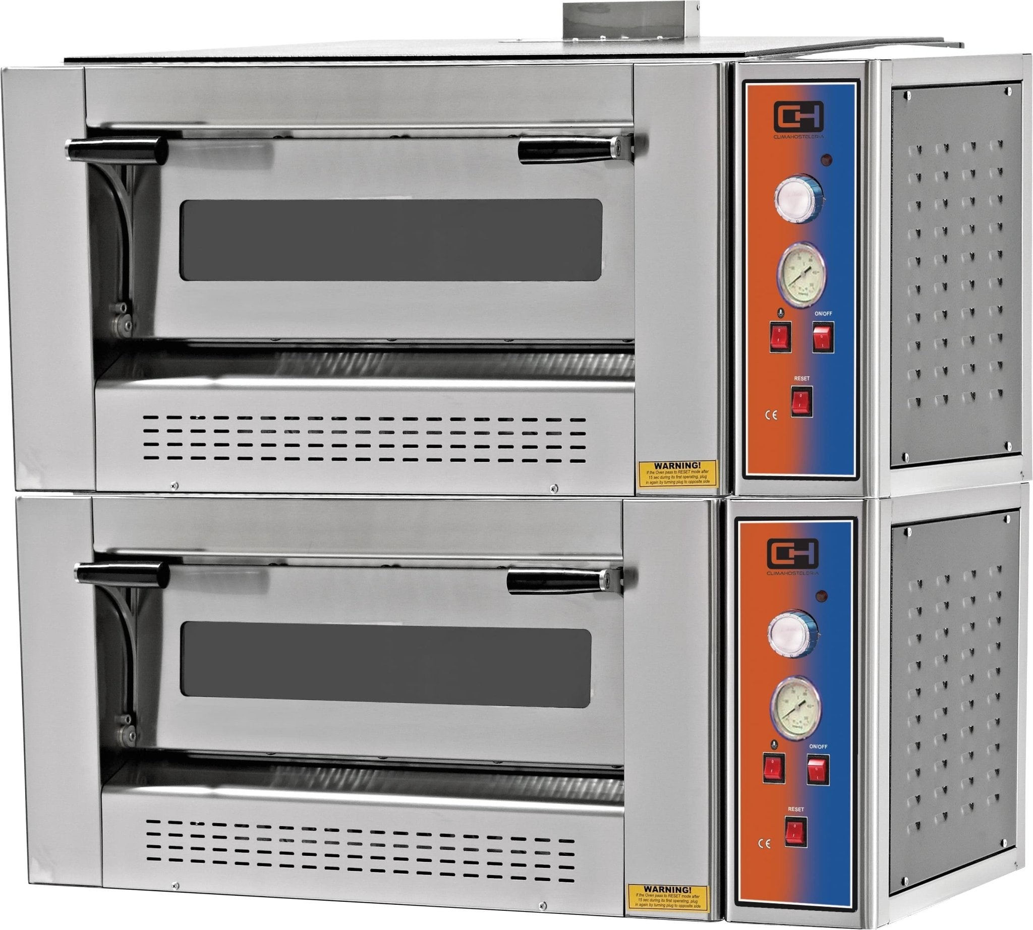 Horno pizza a gas capacidad 4 + 4 pizzas diámetro 30 cm EMP4+4G - FrigeriaHosteleria.com