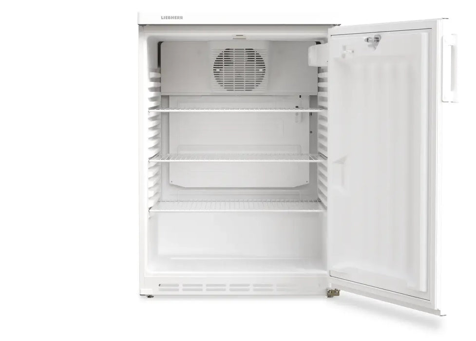 LIEBHERR Refrigerador blanco empotrable bajo encimera con enfriamiento por circulación de aire 171 Litros FKv 1800