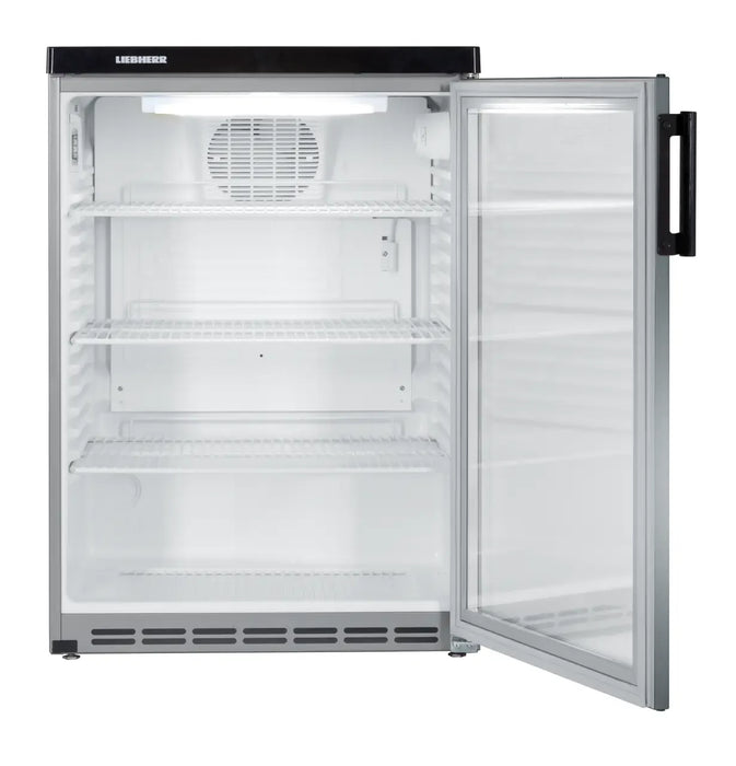 LIEBHERR Expositor Refrigerado Inox empotrable bajo encimera con enfriamiento por circulación de aire 171 Litros FKvesf 1803