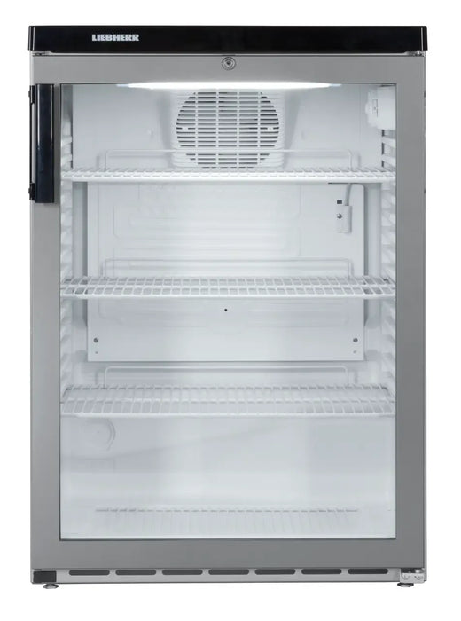 LIEBHERR Expositor Refrigerado Inox empotrable bajo encimera con enfriamiento por circulación de aire 171 Litros FKvesf 1803