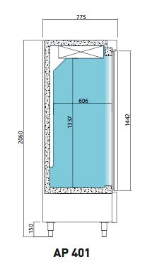 INFRICO Armario refrigerado para pescado AP401TF - FrigeriaHosteleria.com