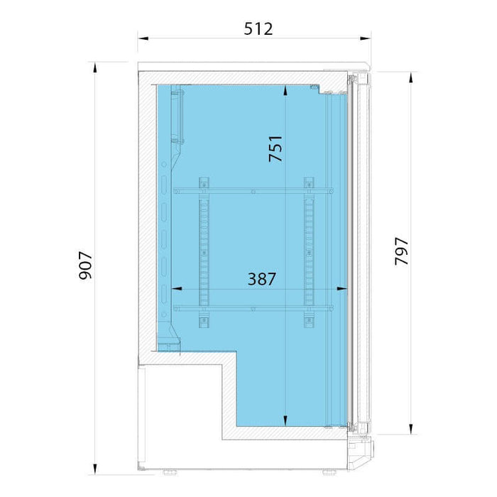 INFRICO Botellero expositor refrigerado inoxidable alto 92 cm ERV - II - FrigeriaHosteleria.com