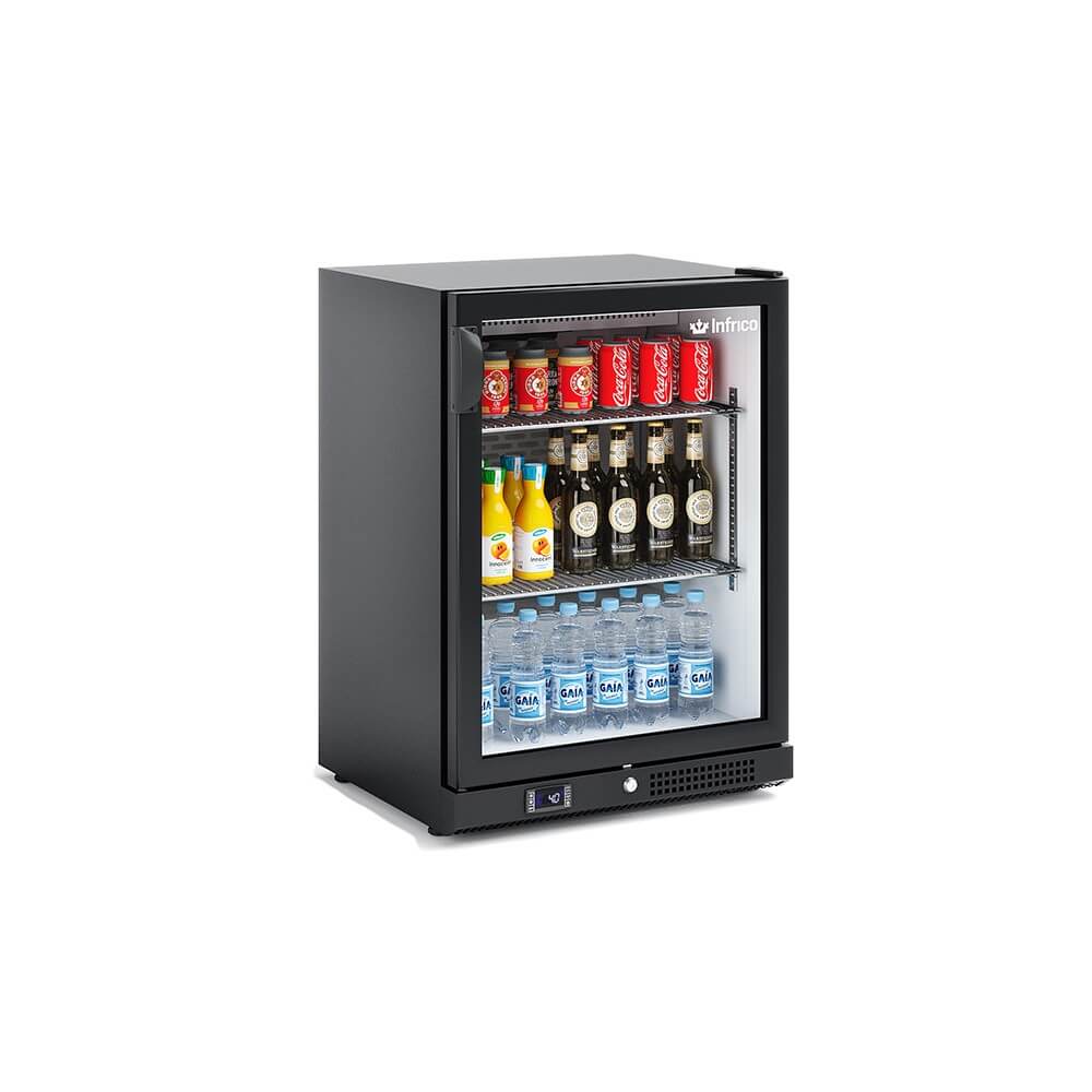 INFRICO Botellero expositor refrigerado negro alto 92 cm ERV - FrigeriaHosteleria.com