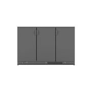 INFRICO Botellero refrigerado negro 3 puertas alto 92 cm ERV35PP - FrigeriaHosteleria.com