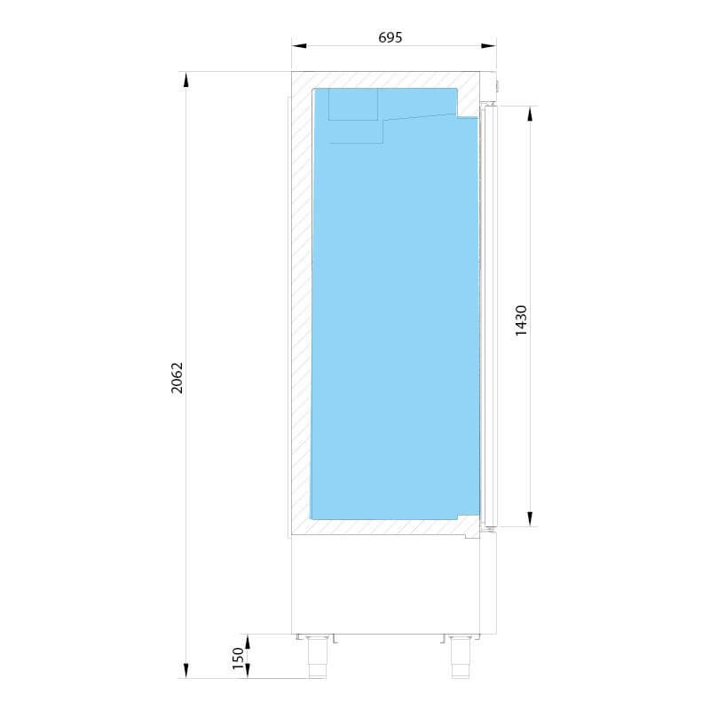 INFRICO Congelador vertical 500 litros ILINE IAN501N - FrigeriaHosteleria.com