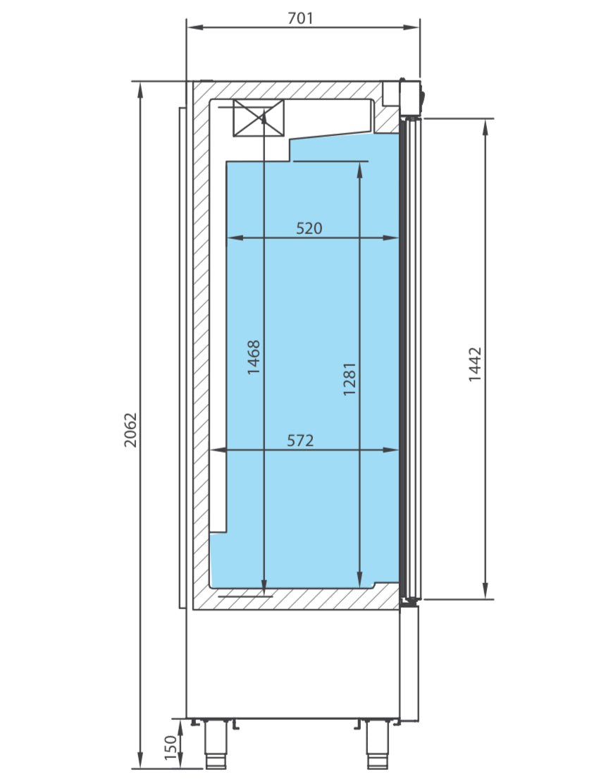INFRICO Expositor botellero refrigerado 500 litros ILINE IAN501CR - FrigeriaHosteleria.com