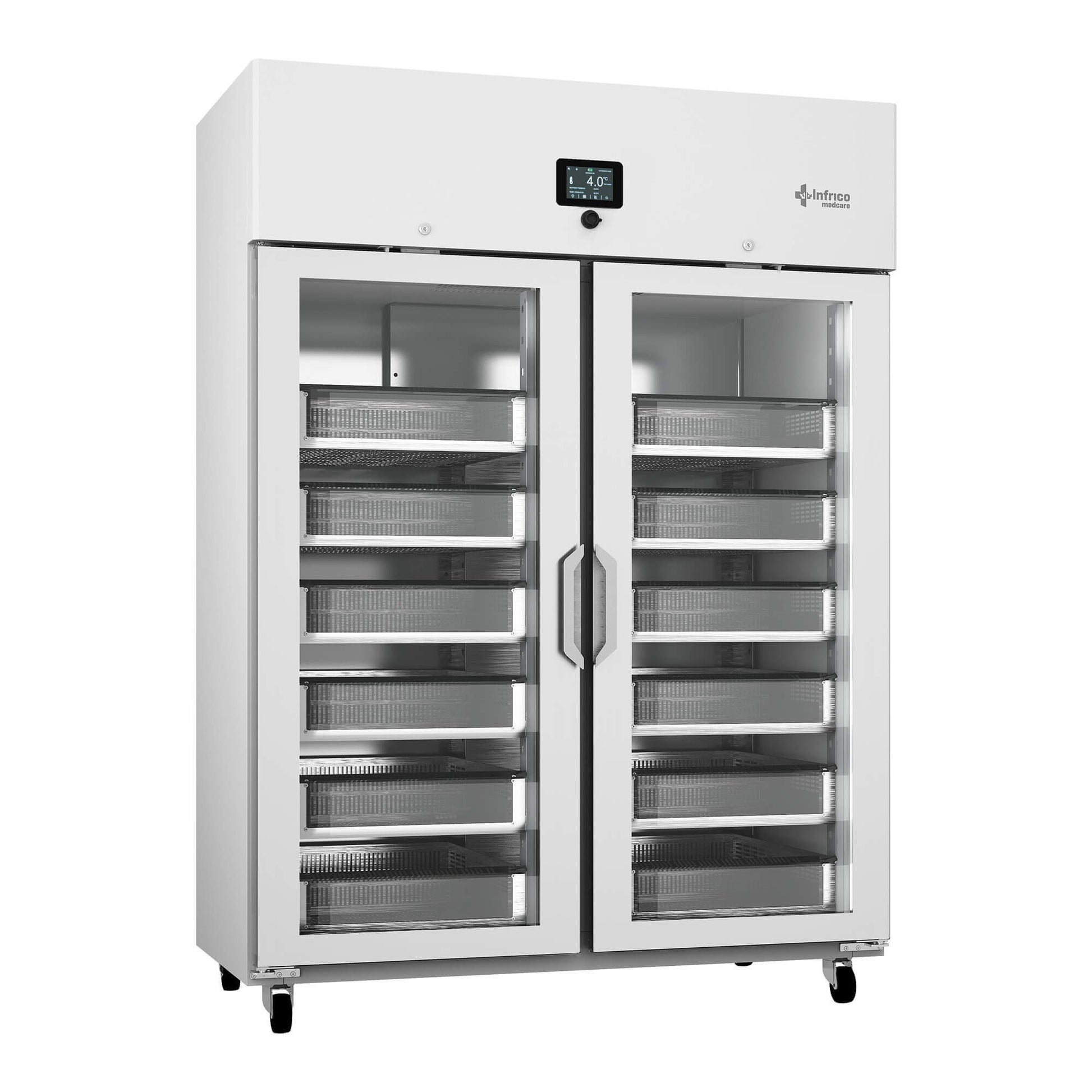 INFRICO Expositor frigorífico banco de sangre 1300 litros Health Care Plus BBMD130 - FrigeriaHosteleria.com