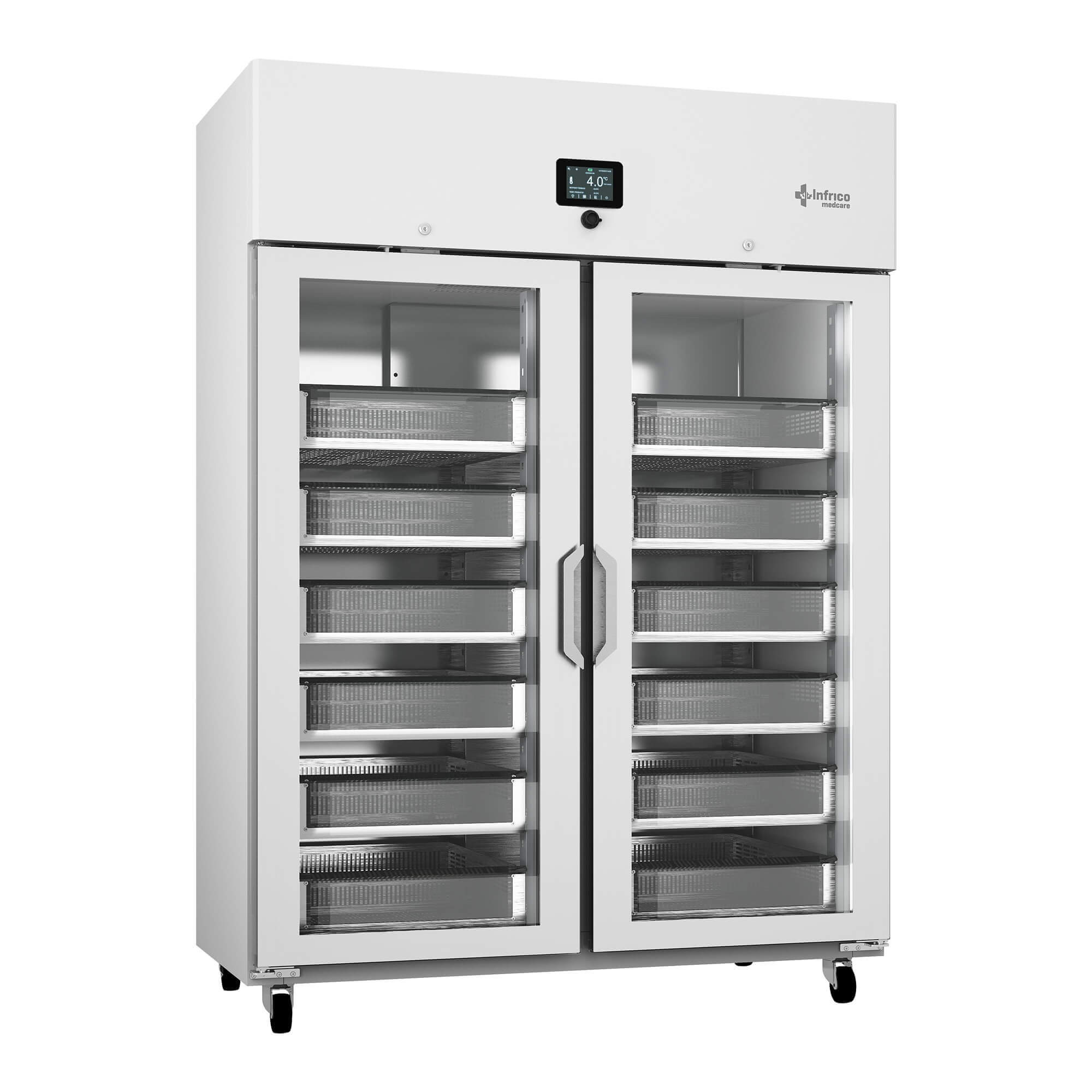 INFRICO Expositor frigorífico banco de sangre 1300 litros Health Care Plus BBMD130 - FrigeriaHosteleria.com