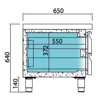 INFRICO Mesa fría baja con cajones Inverter A+ fondo 70 MSG - FrigeriaHosteleria.com