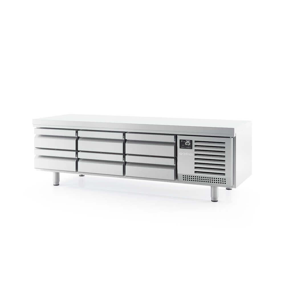 INFRICO Mesa fría baja con cajones Inverter A+ fondo 70 MSG - FrigeriaHosteleria.com