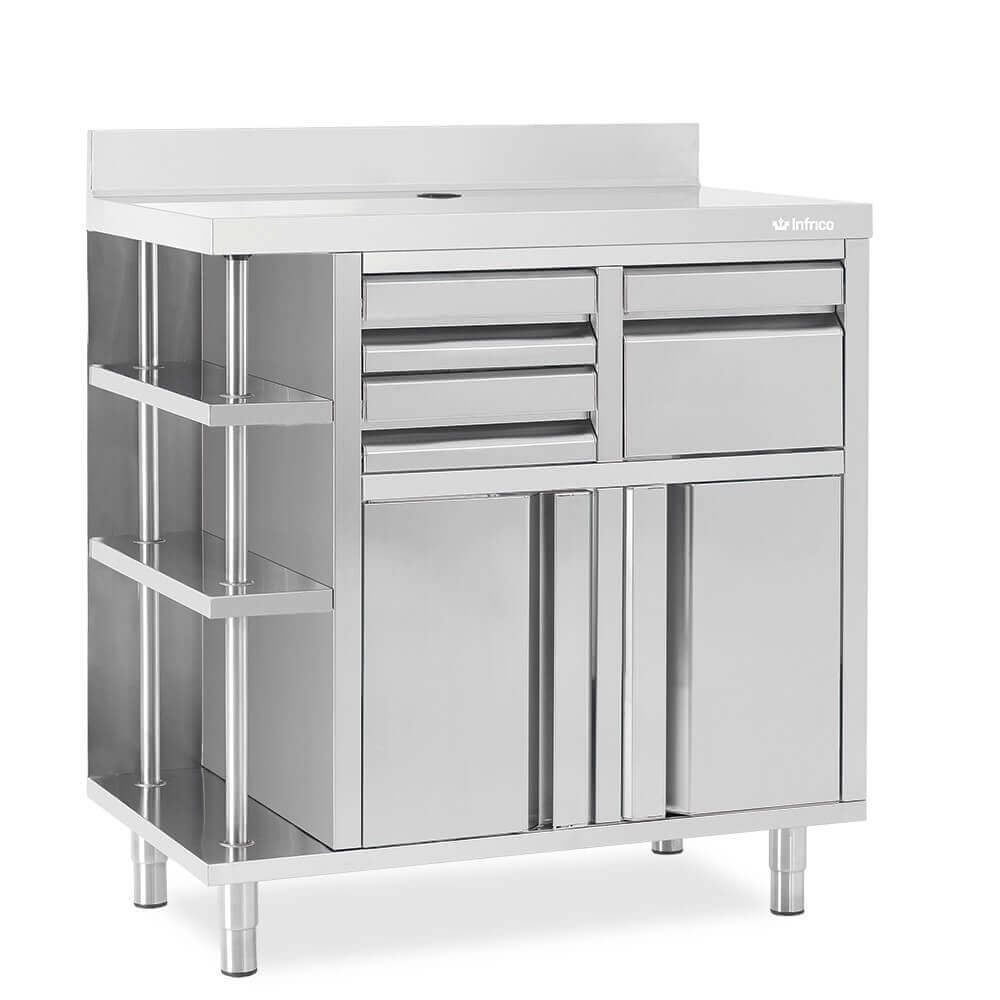 INFRICO Mueble para Cafetera ancho 100 cm MCAF1000CD - FrigeriaHosteleria.com