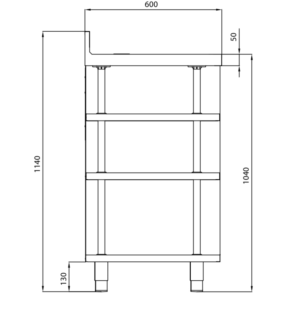 INFRICO Mueble para cafetera ancho 100 cm MCAF1000CI - FrigeriaHosteleria.com