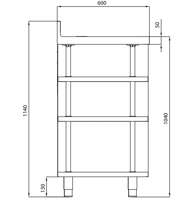 INFRICO Mueble para cafetera ancho 100 cm MCAF1000CI