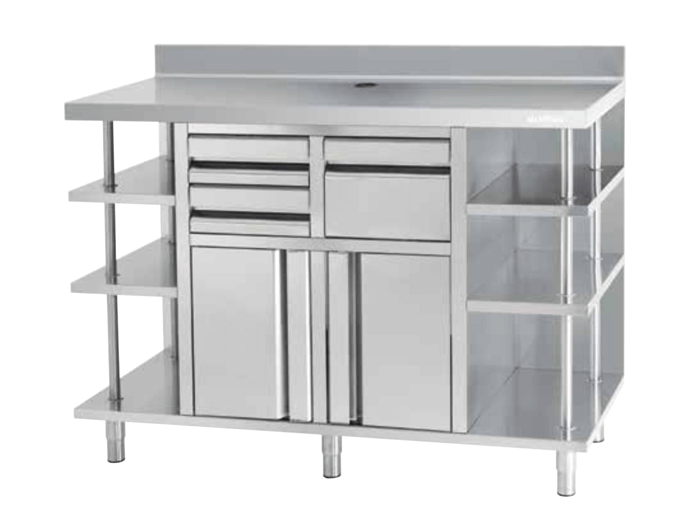 INFRICO Mueble para cafetera ancho 150 cm MCAF 1500 - FrigeriaHosteleria.com