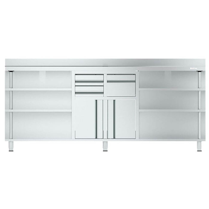 INFRICO Mueble para cafetera ancho 250 cm MCAF 2500 - FrigeriaHosteleria.com