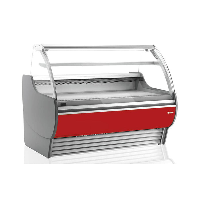 INFRICO Vitrina expositora refrigeración ventilada cristal curvo fondo 115 VBC - SU - FrigeriaHosteleria.com