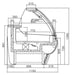 INFRICO Vitrina expositora refrigeración ventilada cristal curvo fondo 115 VBC - SU - FrigeriaHosteleria.com