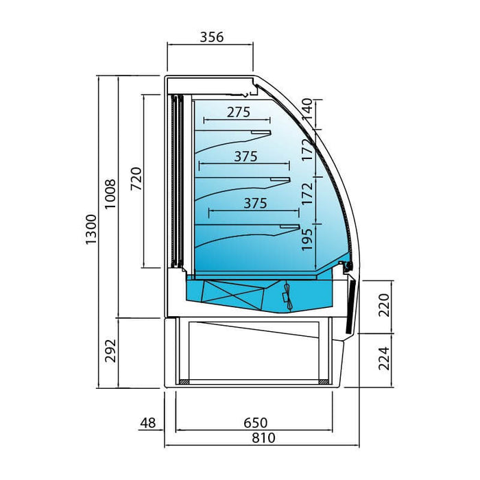 INFRICO Vitrina refrigerada pasteles Ambar VBR - R - FrigeriaHosteleria.com