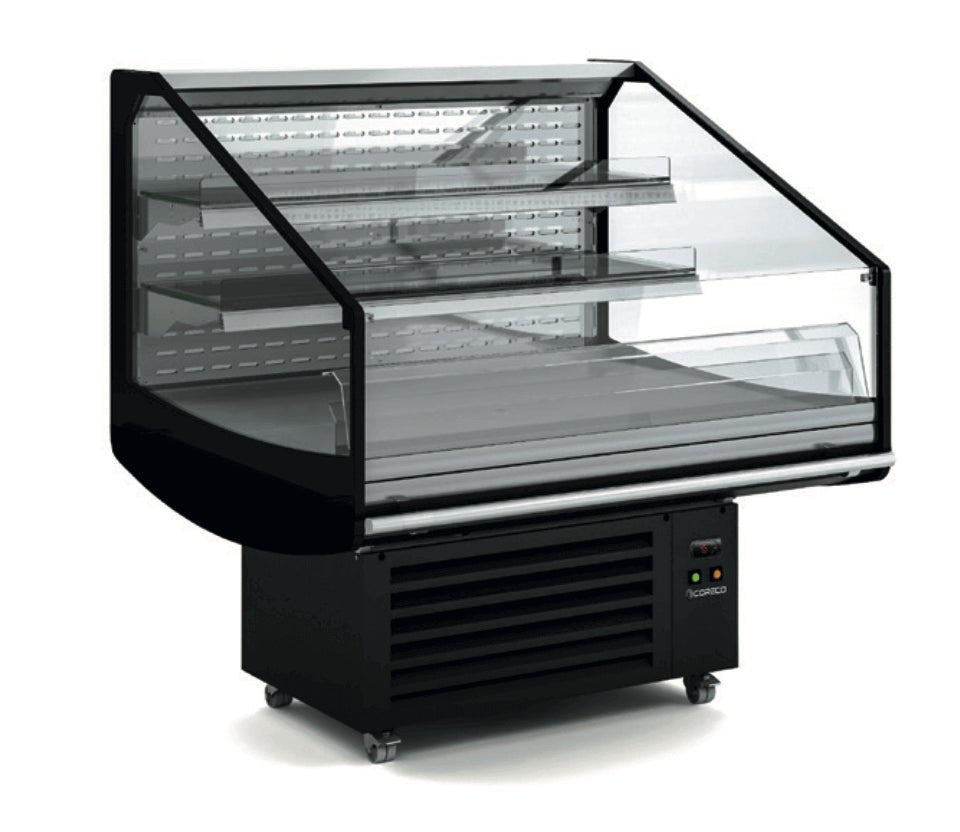 Isla expositora refrigerada 2 estantes CORECO CVIS - 9 - 125 - 2E - FrigeriaHosteleria.com