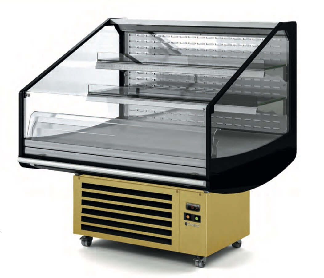 Isla expositora refrigerada 2 estantes CORECO CVIS - 9 - 125 - 2E - FrigeriaHosteleria.com