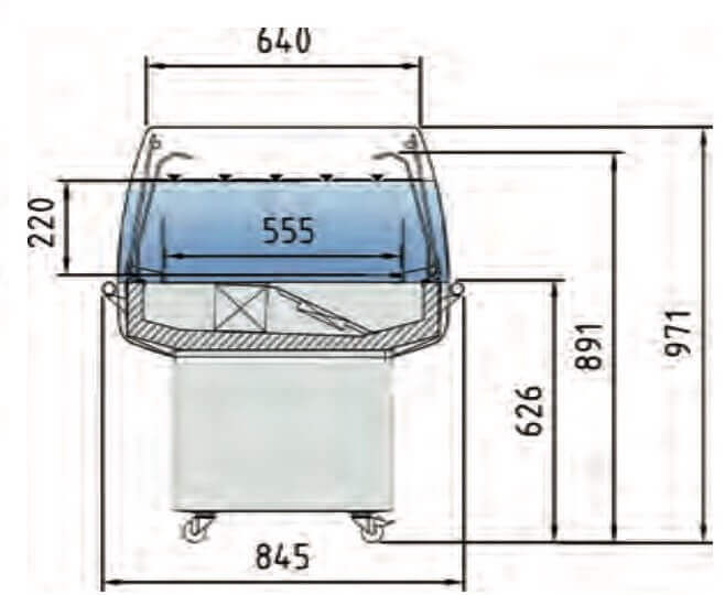 Isla expositora refrigerada CORECO CVIS - 90 - FrigeriaHosteleria.com