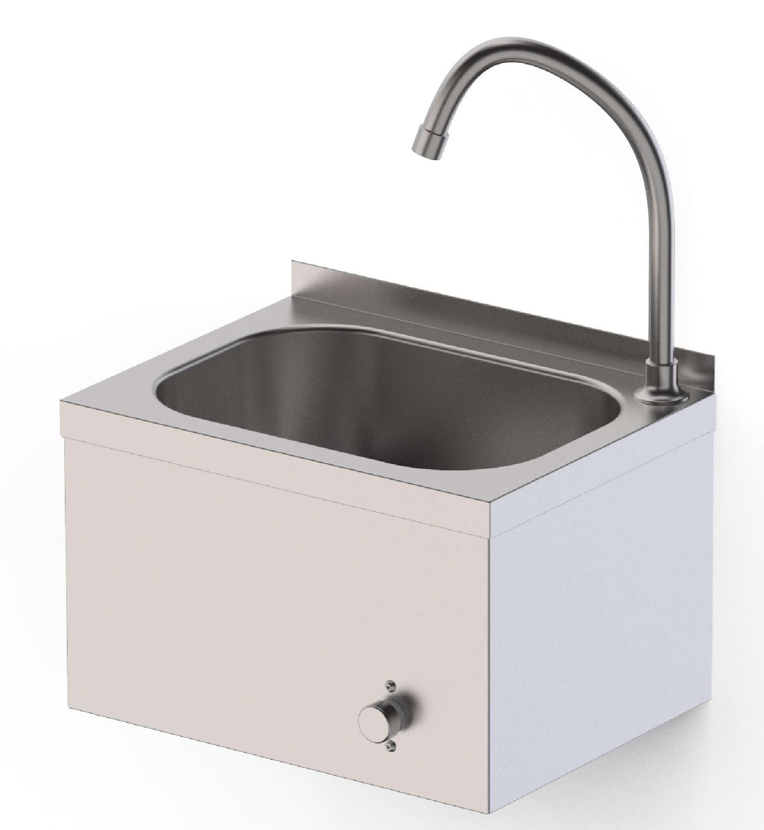 Lavamanos Mural Acero Inoxidable 2 Aguas 400x300x300h mm HWW14030001 - FrigeriaHosteleria.com