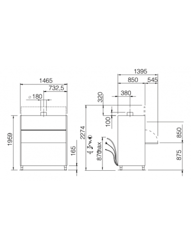 Lavautensilios, bandejas y cacerolas ELETTROBAR RIVER 348 CDE - FrigeriaHosteleria.com