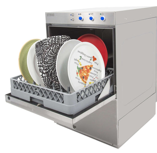 Lavavajillas industrial cesta 50x50 monofásico - trifásico con bomba desagüe ST500B - FrigeriaHosteleria.com