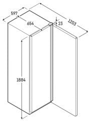 LIEBHERR Congelador vertical 6 estantes 300 litros FFFsg 4001