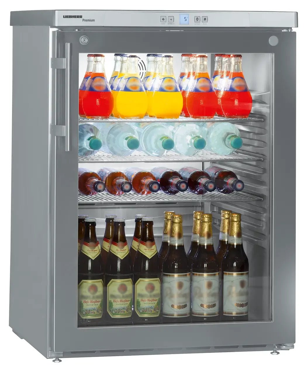 LIEBHERR Expositor refrigerado inox empotrable bajo encimera con enfriamiento por circulación de aire 141 Litros FKUv 1663 - FrigeriaHosteleria.com