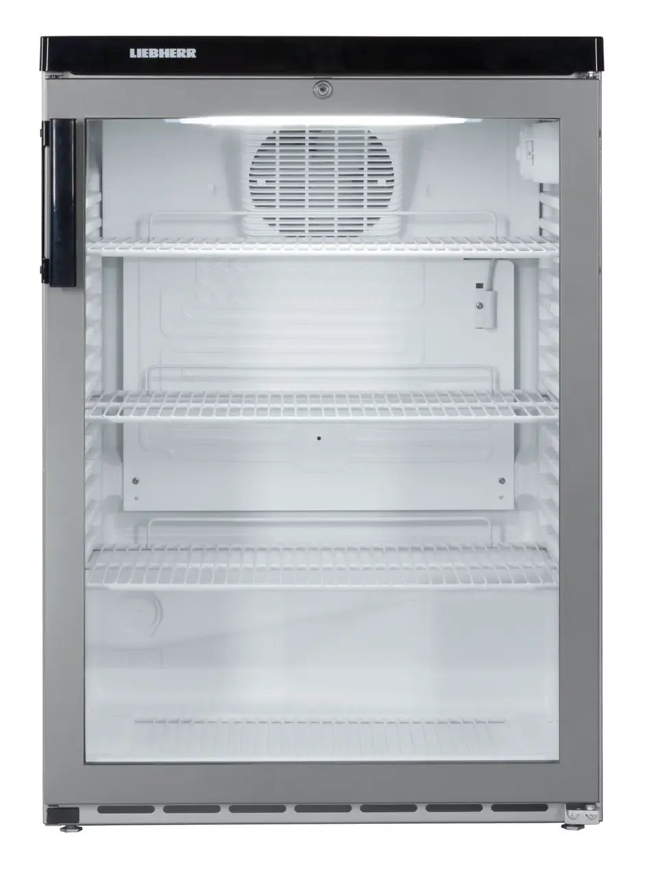 LIEBHERR Expositor Refrigerado Inox empotrable bajo encimera con enfriamiento por circulación de aire 171 Litros FKvesf 1803 - FrigeriaHosteleria.com