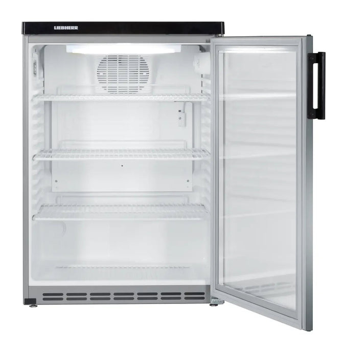LIEBHERR Expositor Refrigerado Inox empotrable bajo encimera con enfriamiento por circulación de aire 171 Litros FKvesf 1803 - FrigeriaHosteleria.com
