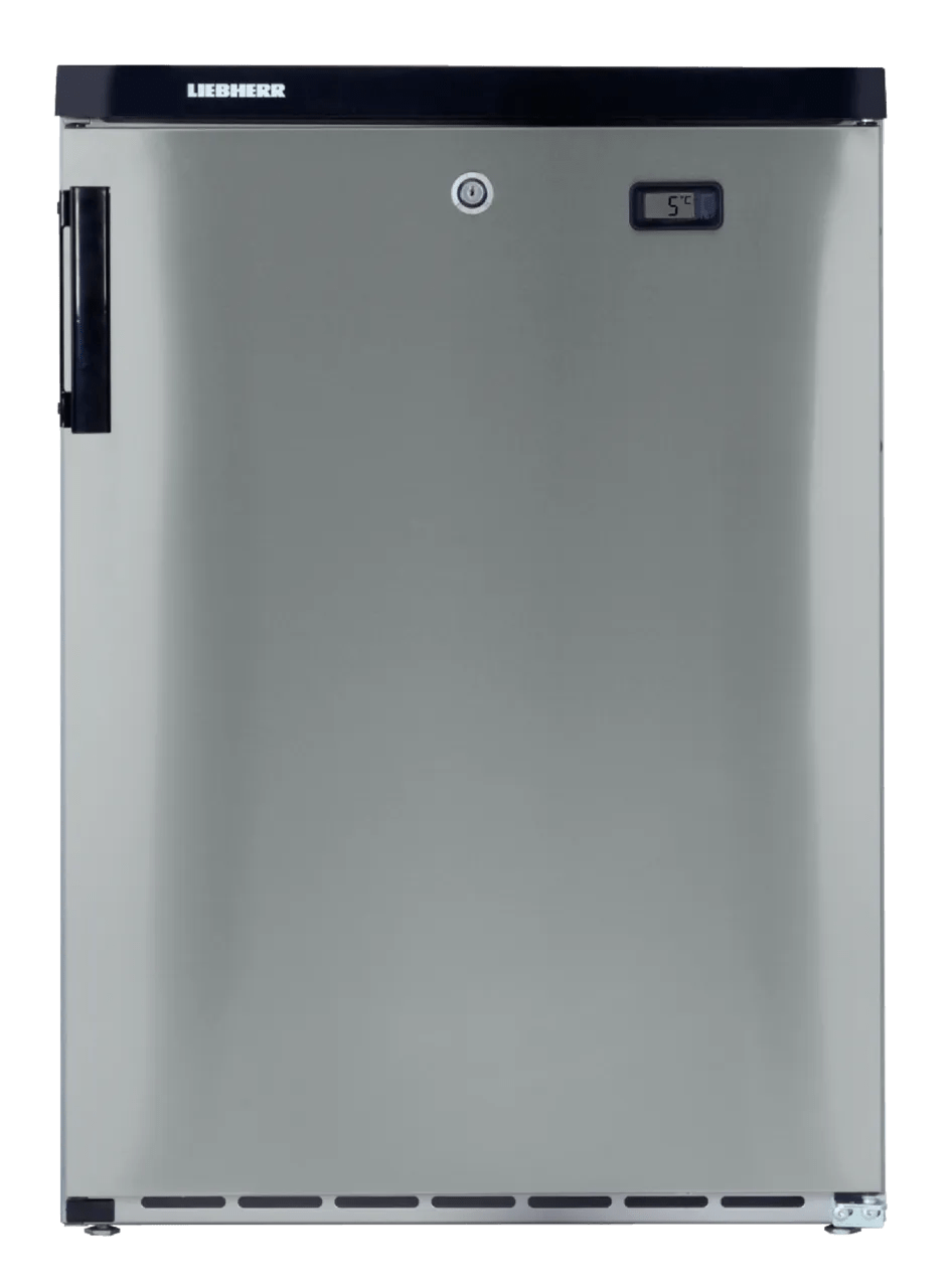 LIEBHERR Refrigerador Inox empotrable bajo encimera con enfriamiento por circulación de aire 171 Litros FKvesf 1805 - FrigeriaHosteleria.com
