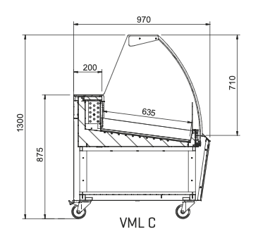 Vitrina expositora refrigerada para pescado INFRICO VML