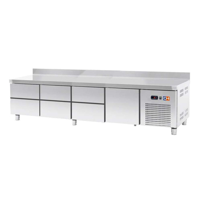 Mesa baja refrigerada con 7 cajones  ancho 224 TRCHB-225-6