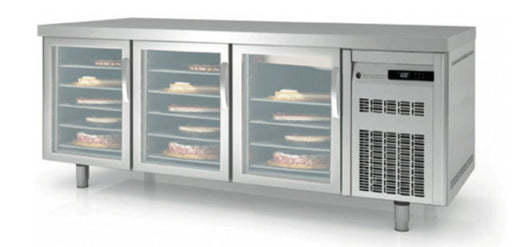 Mesa congelación pastelería puerta cristal fondo 80 CORECO MCPV - FrigeriaHosteleria.com