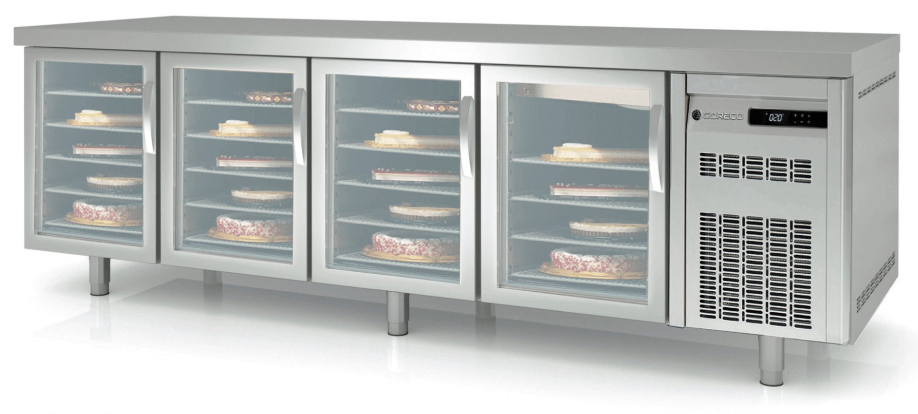 Mesa congelación pastelería puerta cristal fondo 80 CORECO MCPV - FrigeriaHosteleria.com