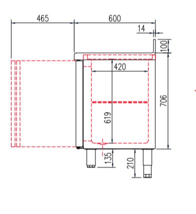 Mesa congelación puertas cristal fondo 60 CORECO MCSV - FrigeriaHosteleria.com