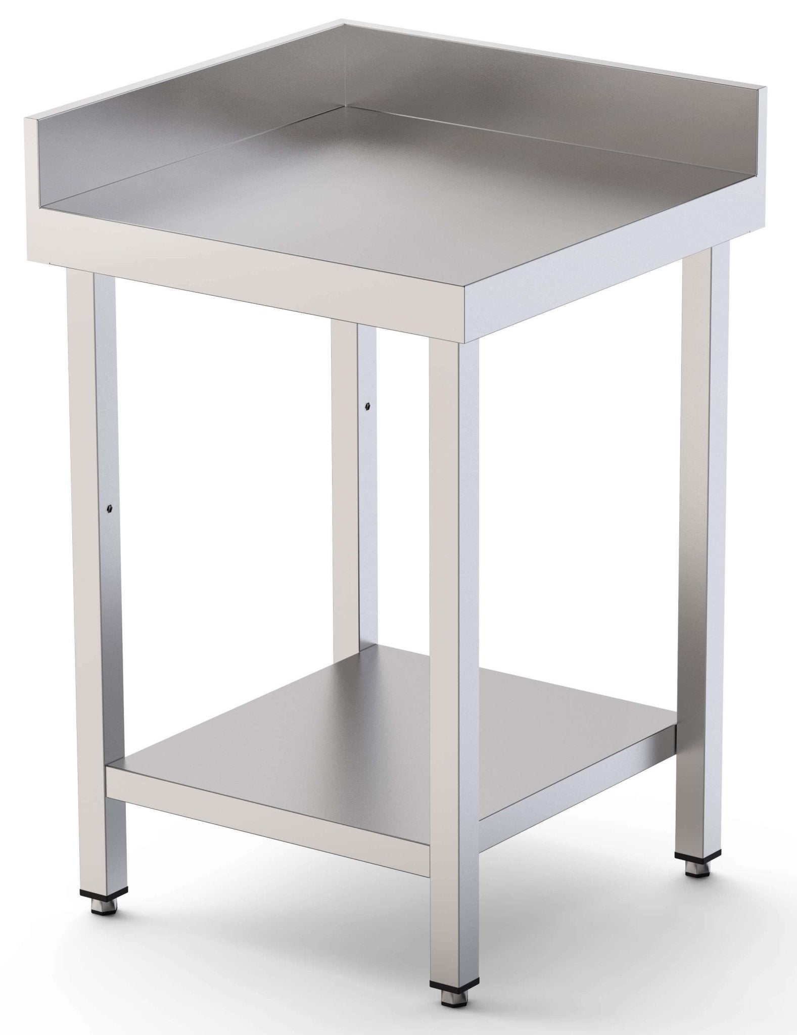 Mesa de Trabajo Acero Inoxidable Angular Para Composiciones en L Con 1 Estante 600x600x850h mm WTW160060C1 - FrigeriaHosteleria.com