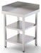 Mesa de Trabajo Acero Inoxidable Angular Para Composiciones en L Con 2 Estante 700x700x850h mm WTW170070C2 - FrigeriaHosteleria.com