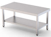 Mesa de Trabajo Acero Inoxidable Baja Central Con 1 Estante 1200x600x600h mm WTC260120S1 - FrigeriaHosteleria.com