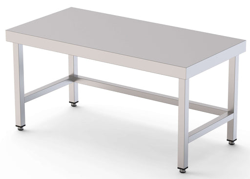Mesa de Trabajo Acero Inoxidable Baja Central Sin Estante 2400x700x600h mm WTC270240S0 - FrigeriaHosteleria.com