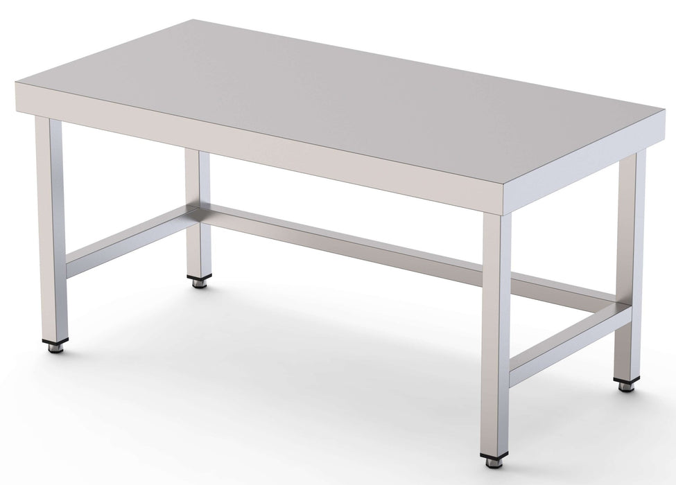 Mesa de Trabajo Acero Inoxidable Baja Central Sin Estante 700x700x600h mm WTC270070S0 - FrigeriaHosteleria.com