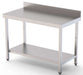Mesa de Trabajo Acero inoxidable Mural Con 1 Estante 1900x800x850h mm WTW180190S1 - FrigeriaHosteleria.com