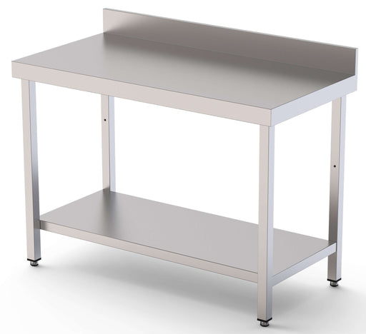 Mesa de Trabajo Acero inoxidable Mural Con 1 Estante 1900x900x850h mm WTW190190S1 - FrigeriaHosteleria.com