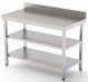 Mesa de Trabajo Acero inoxidable Mural Con 2 Estante 1000x600x850h mm WTW160100S2 - FrigeriaHosteleria.com