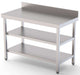 Mesa de Trabajo Acero inoxidable Mural Con 2 Estante 1800x800x850h mm WTW180180S2 - FrigeriaHosteleria.com