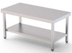 Mesa de Trabajo Inoxidable Baja Central Con Estante 2400x700x600h mm WTC270240S1 - FrigeriaHosteleria.com